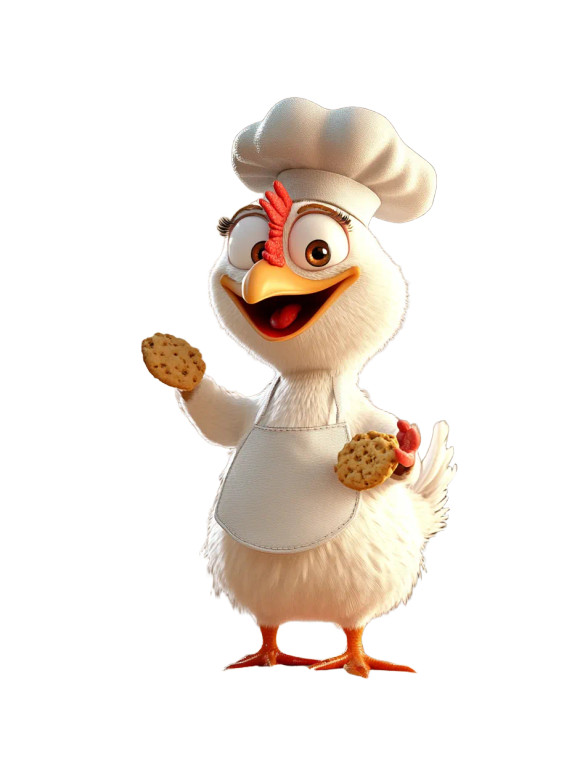 Chef Hen Baking Vinyl Car Decal Sticker – Waterproof & UV-Resistant 8"