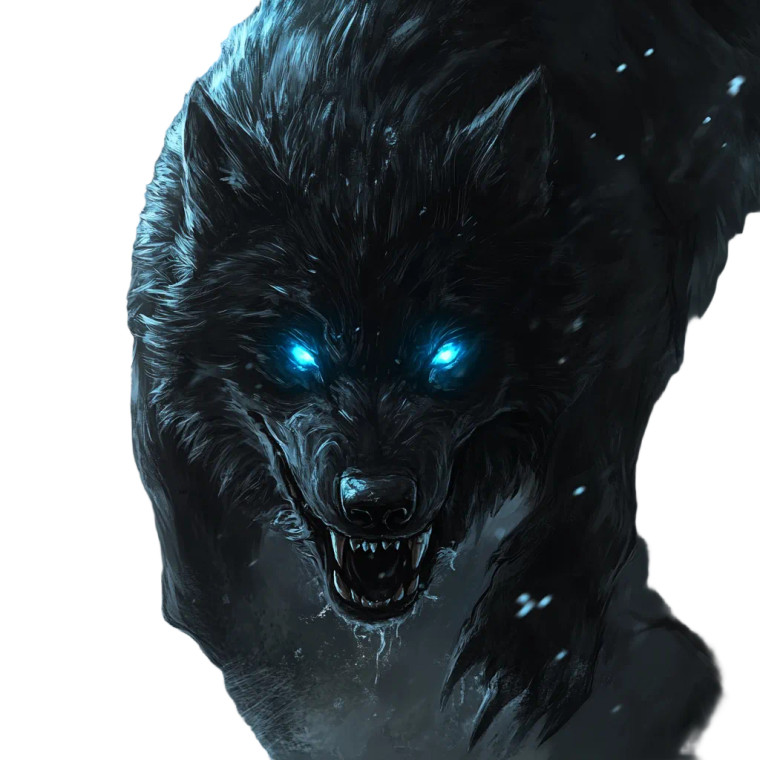 Fantasy Dire Wolf Vinyl Car Decal Sticker – Waterproof & UV-Resistant 8"