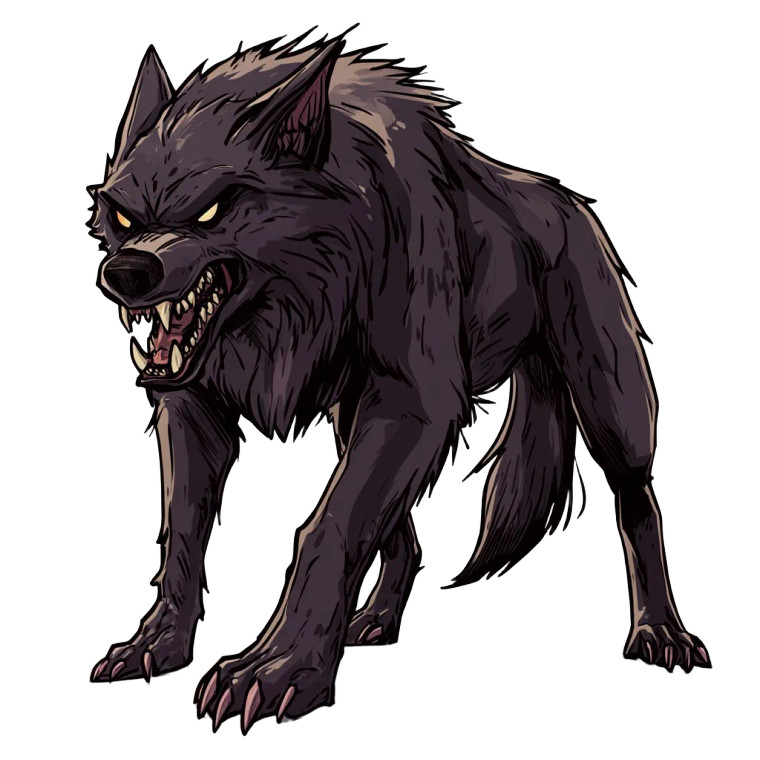 Cartoon Wolf Enemy Vinyl Car Decal Sticker – Waterproof & UV-Resistant 8"