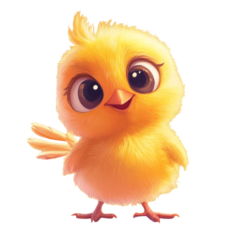 Cartoon Chick V2 Vinyl Car Decal Sticker – Waterproof & UV-Resistant 8"