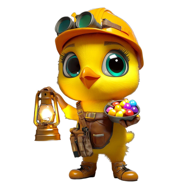 Confectionary Canary Mascot Vinyl Car Decal Sticker – Waterproof & UV-Resistant 8"