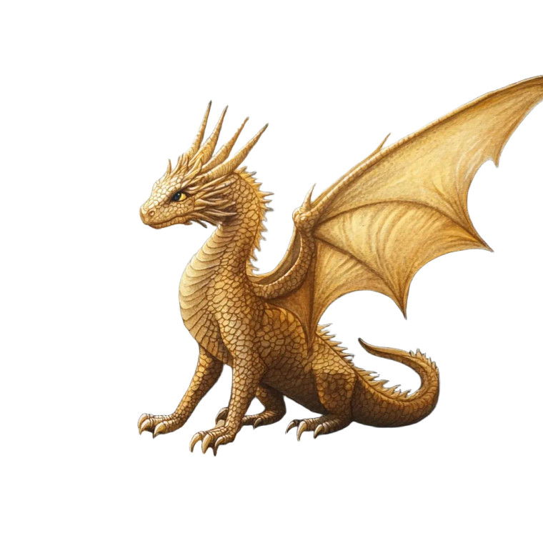 Golden Dragon Flight Vinyl Car Decal Sticker – Waterproof & UV-Resistant 8"