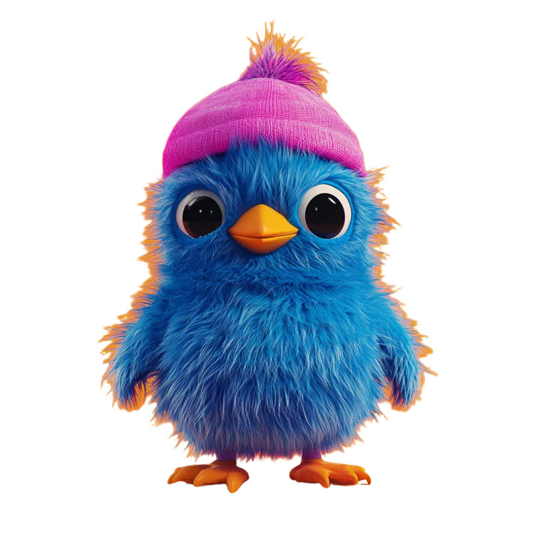 Blue Penguin Plush Vinyl Car Decal Sticker – Waterproof & UV-Resistant 8"