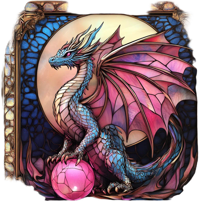 Dragon Moon Frame Vinyl Car Decal Sticker – Waterproof & UV-Resistant 8"