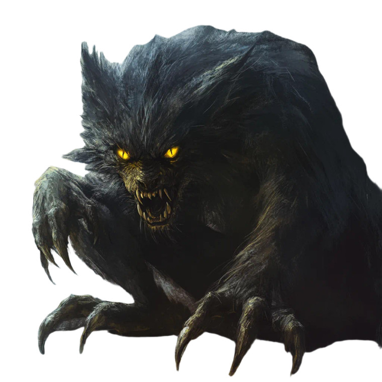 Dark Fur Creature Vinyl Car Decal Sticker – Waterproof & UV-Resistant 8"