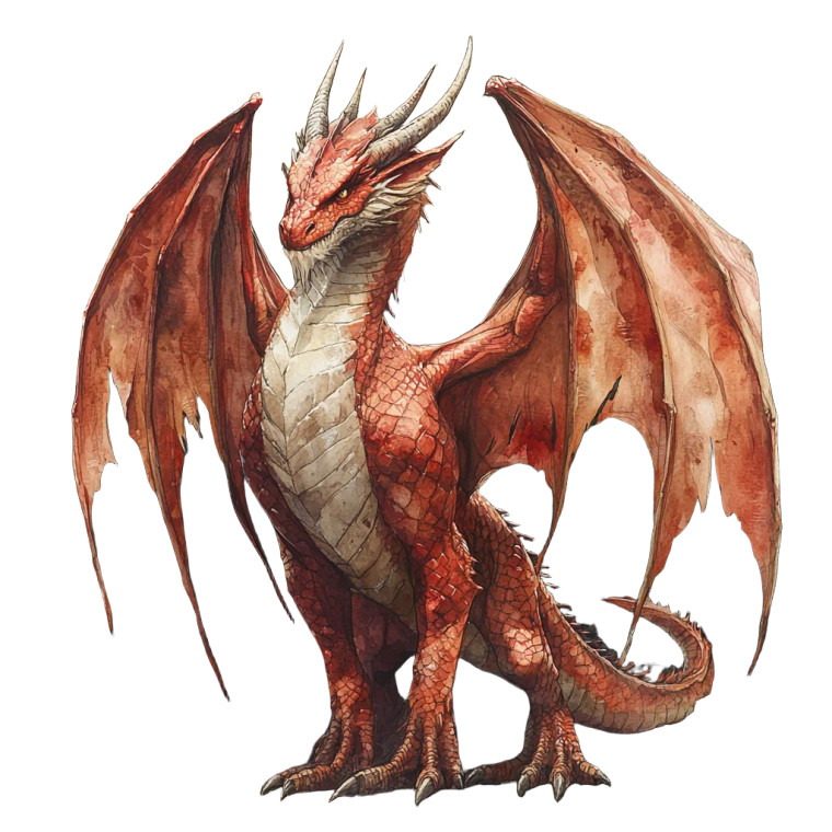 Dnd Red Dragon Vinyl Car Decal Sticker – Waterproof & UV-Resistant 8"