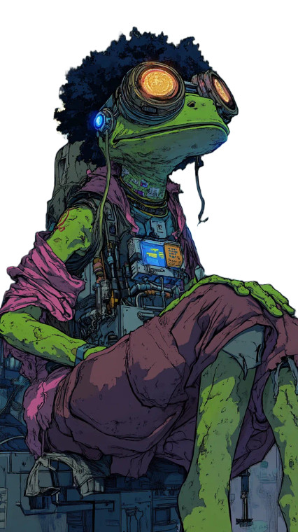 Space Wizard Frog Vinyl Car Decal Sticker – Waterproof & UV-Resistant 8"