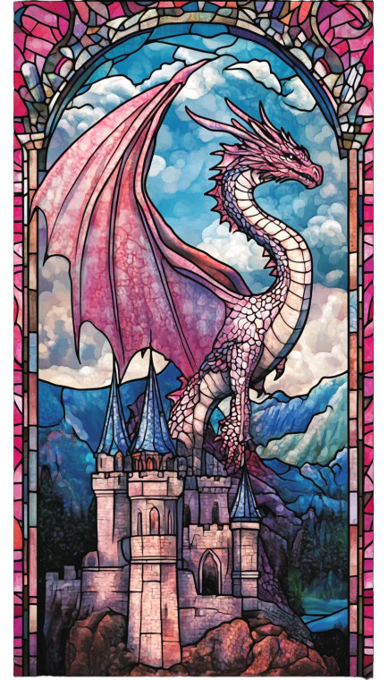 Dragon Castle Bookmarks Vinyl Car Decal Sticker – Waterproof & UV-Resistant 8"