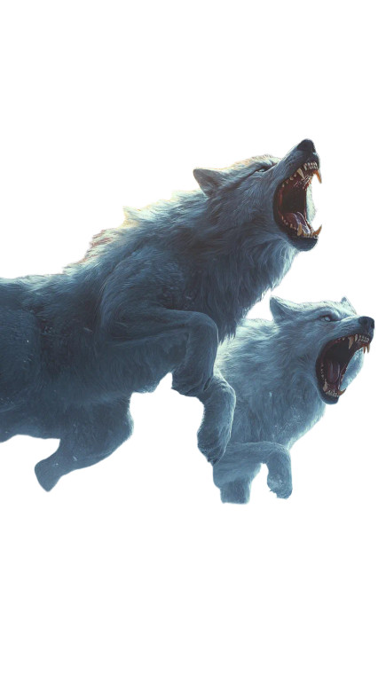 Sköll And Hati Vinyl Car Decal Sticker – Waterproof & UV-Resistant 8"