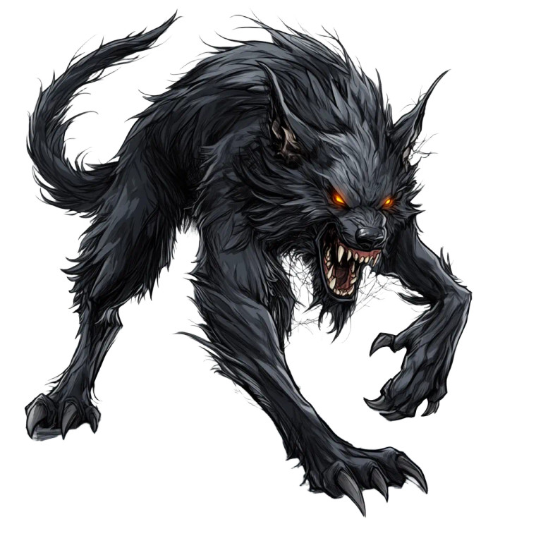 Dire Wolf Demon Vinyl Car Decal Sticker – Waterproof & UV-Resistant 8"