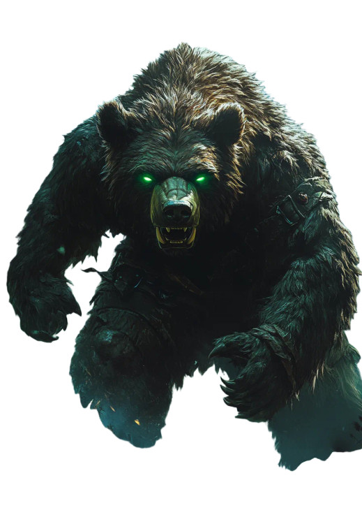 Giant Glowing Bear Vinyl Car Decal Sticker – Waterproof & UV-Resistant 8"