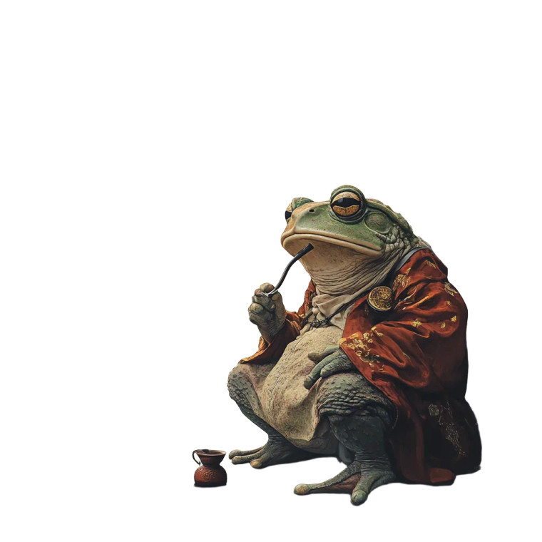 Wise Toad Philosopher Vinyl Car Decal Sticker – Waterproof & UV-Resistant 8"