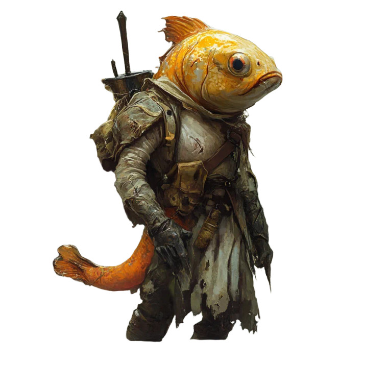 Fishman In Swamp Vinyl Car Decal Sticker – Waterproof & UV-Resistant 8"