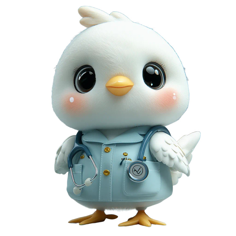 Cute White Chicken Vinyl Car Decal Sticker – Waterproof & UV-Resistant 8"