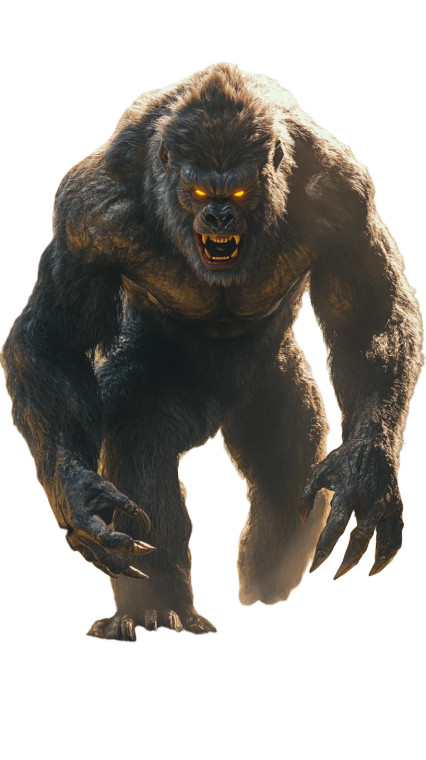 Gorilla-Wolf Hybrid Vinyl Car Decal Sticker – Waterproof & UV-Resistant 8"