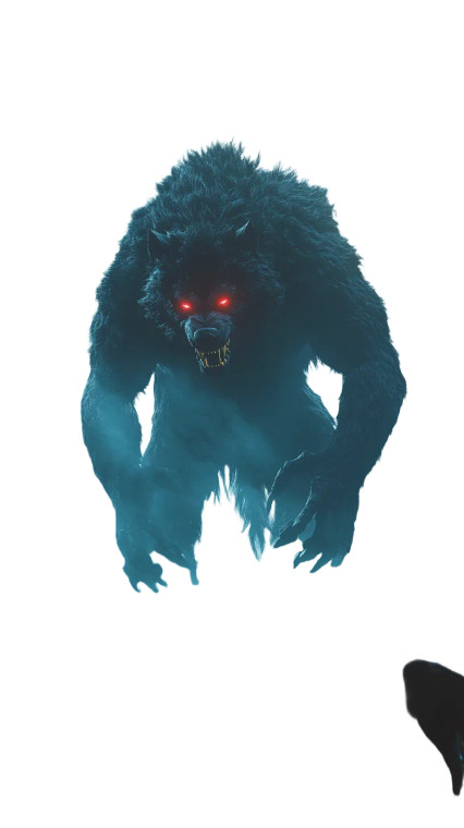 Towering Werewolf Emerges Vinyl Car Decal Sticker – Waterproof & UV-Resistant 8"