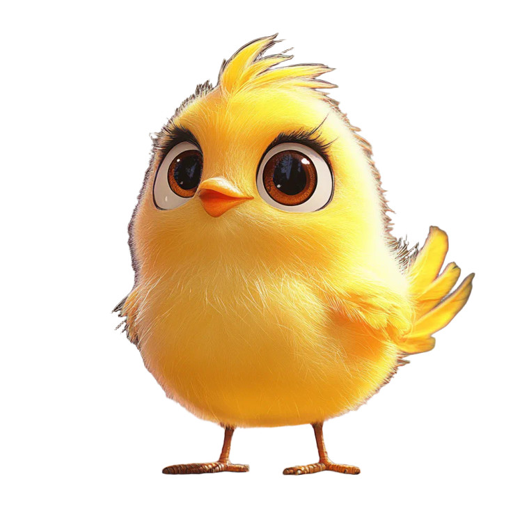 Pixar Chick Vinyl Car Decal Sticker – Waterproof & UV-Resistant 8"