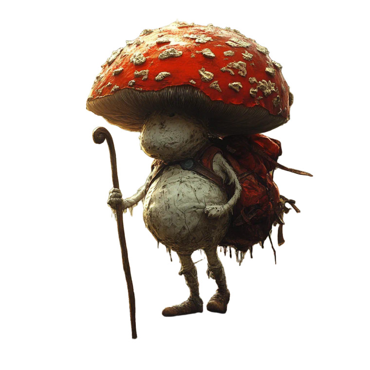 Mushroom Person Vinyl Car Decal Sticker – Waterproof & UV-Resistant 8"