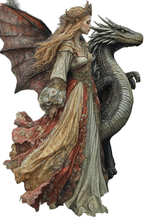 Medieval Fairy Queen Vinyl Car Decal Sticker – Waterproof & UV-Resistant 8"