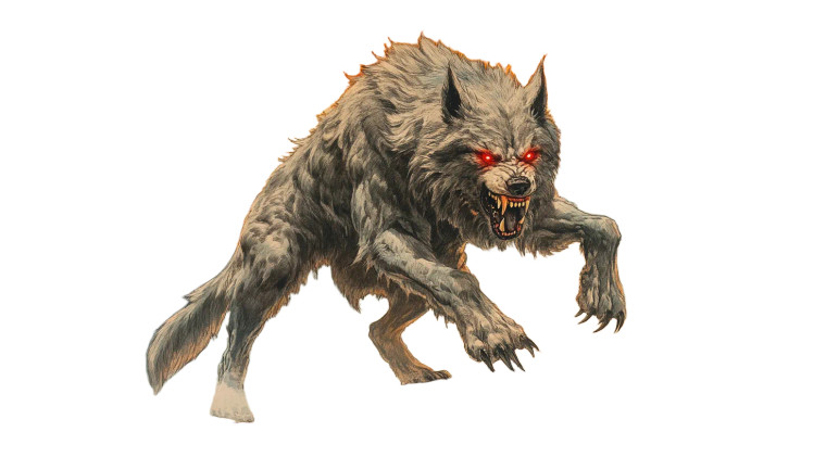 Giant Horror Wolf Vinyl Car Decal Sticker – Waterproof & UV-Resistant 8"