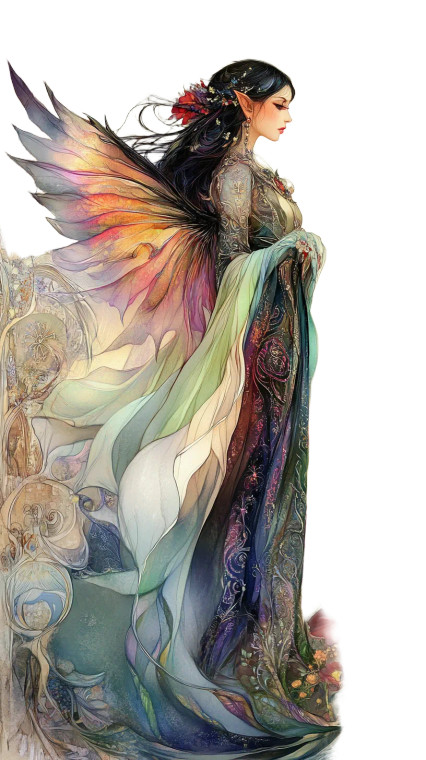 Dragon-Winged Maiden Vinyl Car Decal Sticker – Waterproof & UV-Resistant 8"