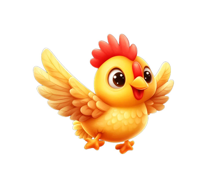 Flying Chicken Icon Vinyl Car Decal Sticker – Waterproof & UV-Resistant 8"