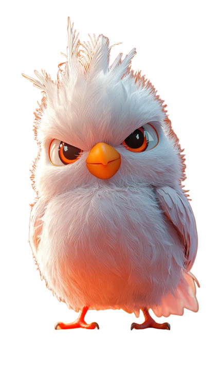 Cute Cockatiel Character Vinyl Car Decal Sticker – Waterproof & UV-Resistant 8"