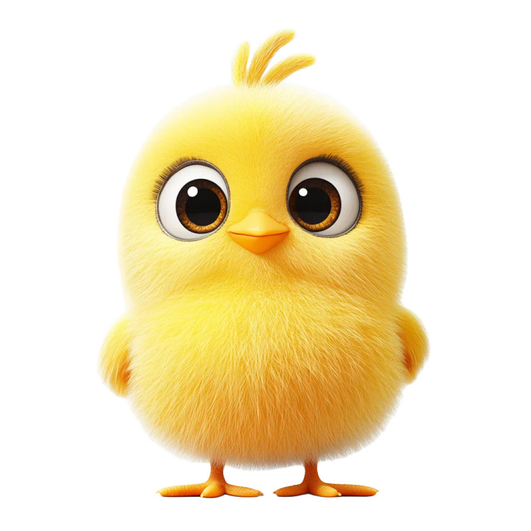 Cute Yellow Chicken V3 Vinyl Car Decal Sticker – Waterproof & UV-Resistant 8"