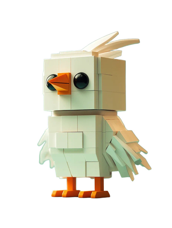 Lego Bird Toy Vinyl Car Decal Sticker – Waterproof & UV-Resistant 8"