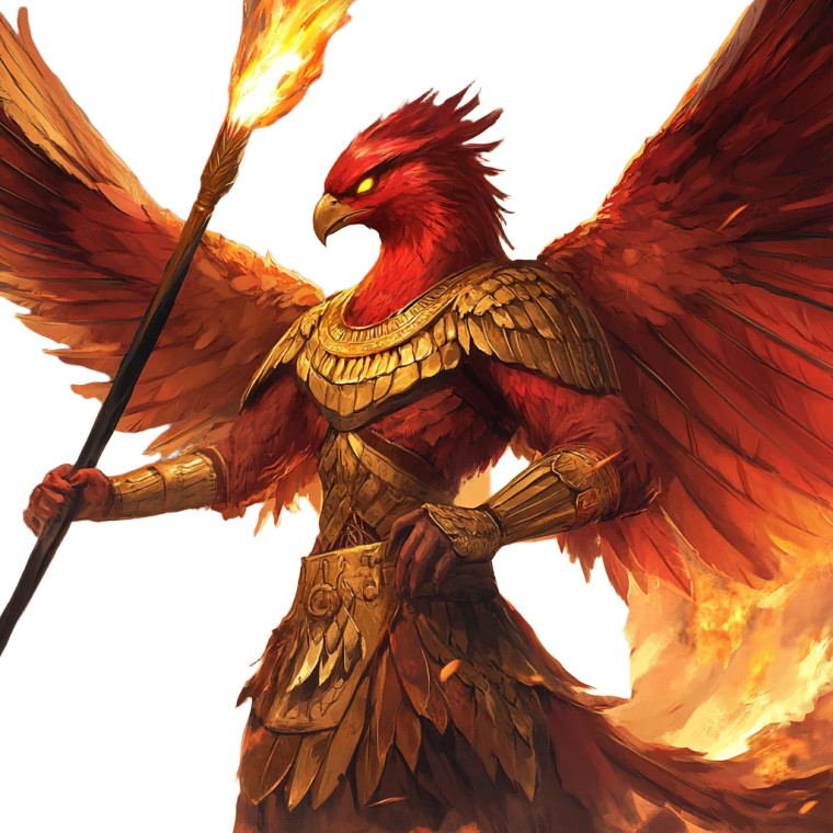 Golden Phoenix Warrior Vinyl Car Decal Sticker – Waterproof & UV-Resistant 8"