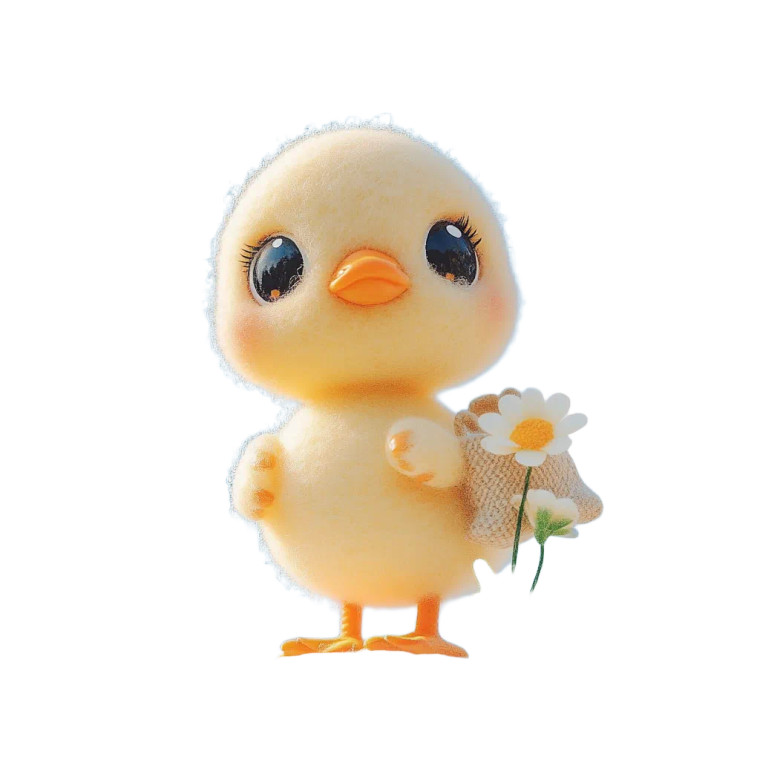 Cute Yellow Duck V23 Vinyl Car Decal Sticker – Waterproof & UV-Resistant 8"