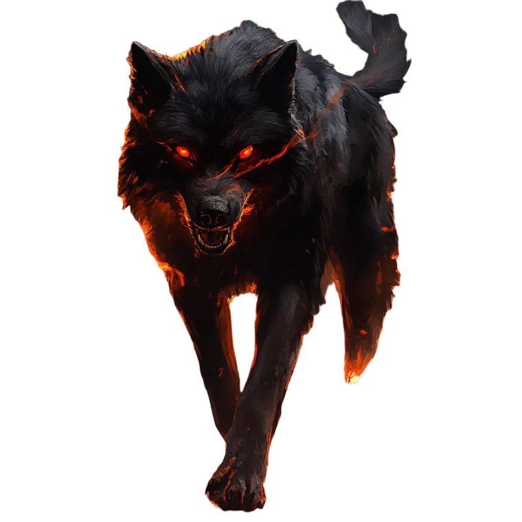 Fierce Black Wolf V2 Vinyl Car Decal Sticker – Waterproof & UV-Resistant 8"