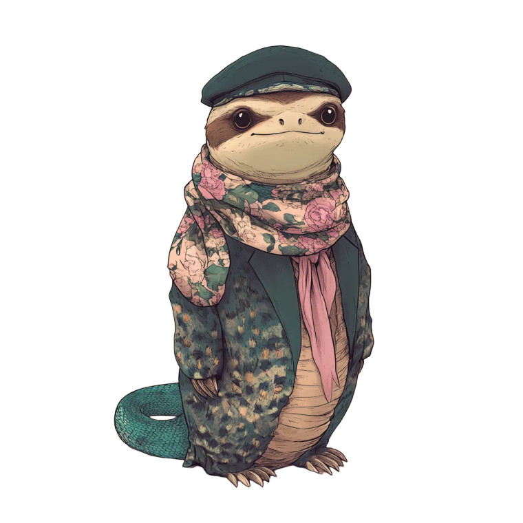 Whimsical Sloth-Snake Hybrid Vinyl Car Decal Sticker – Waterproof & UV-Resistant 8"