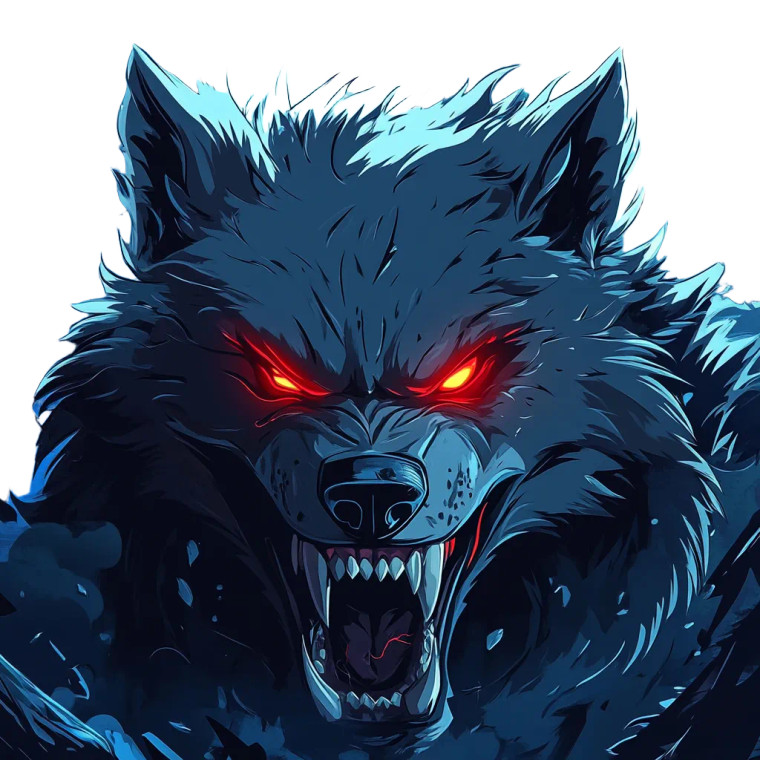 Angry Dire Wolf Vinyl Car Decal Sticker – Waterproof & UV-Resistant 8"