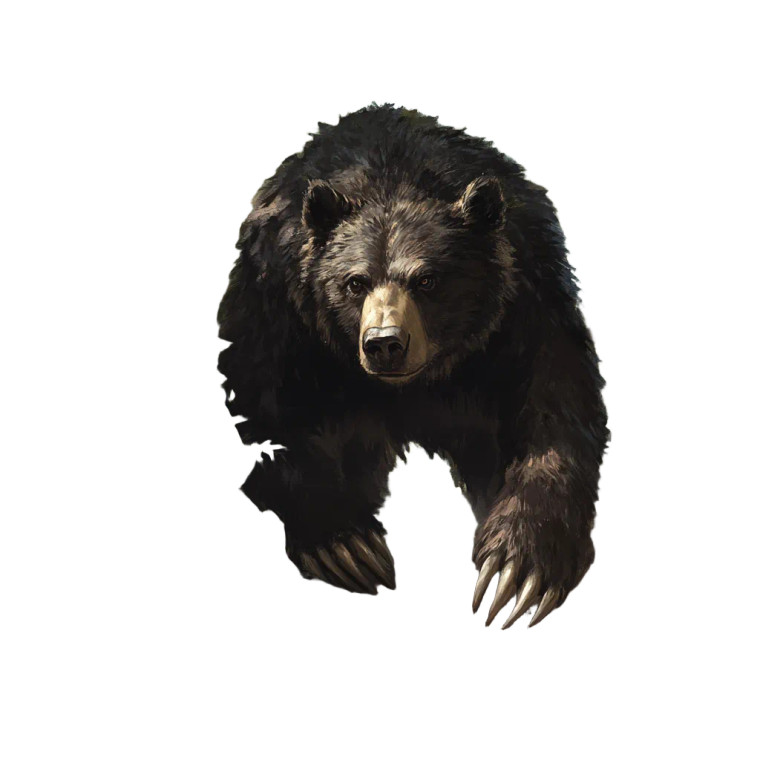 Sleek Cave Bear Vinyl Car Decal Sticker – Waterproof & UV-Resistant 8"