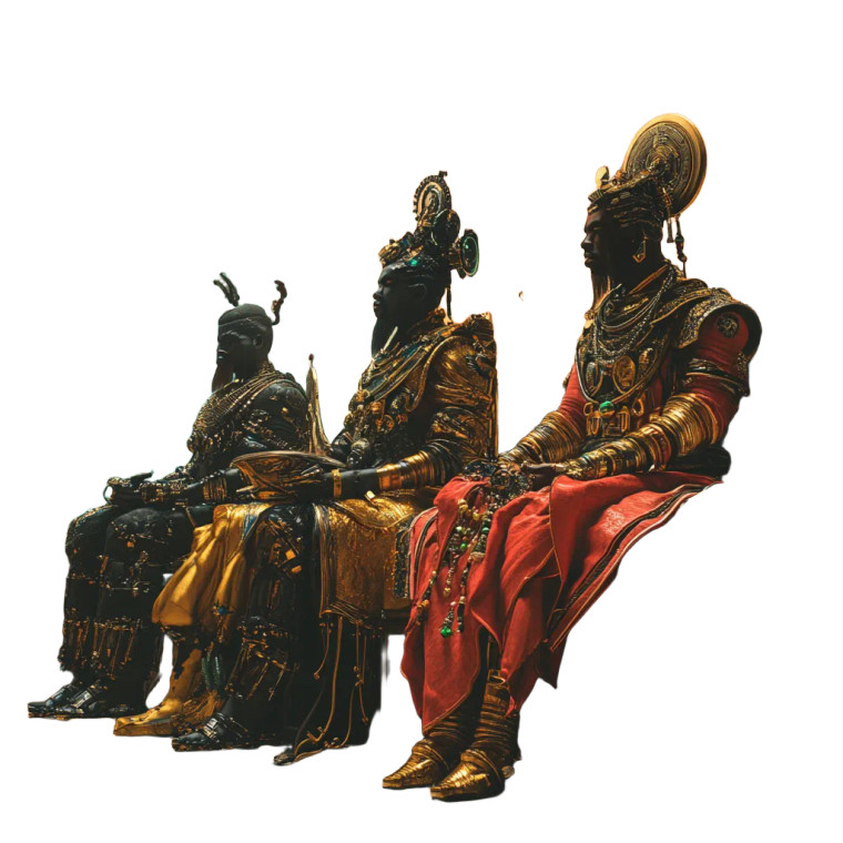 Afrofuturistic Space Gods Vinyl Car Decal Sticker – Waterproof & UV-Resistant 8"