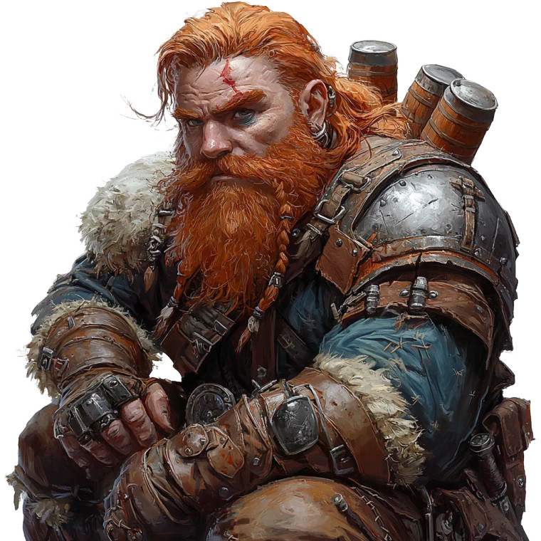 Ginger Dwarf Rogue Vinyl Car Decal Sticker – Waterproof & UV-Resistant 8"