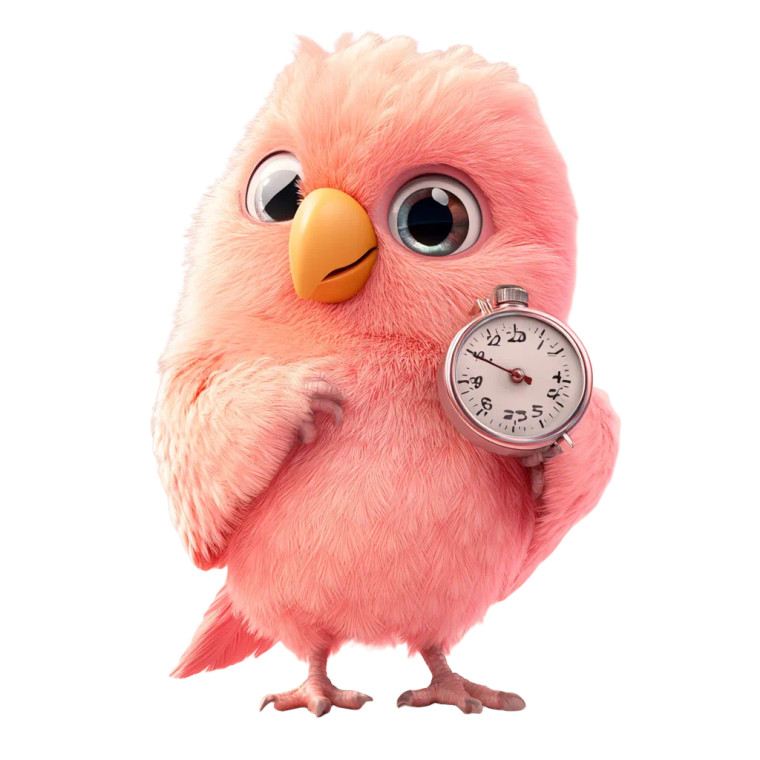 Pink Parrot Counter Vinyl Car Decal Sticker – Waterproof & UV-Resistant 8"