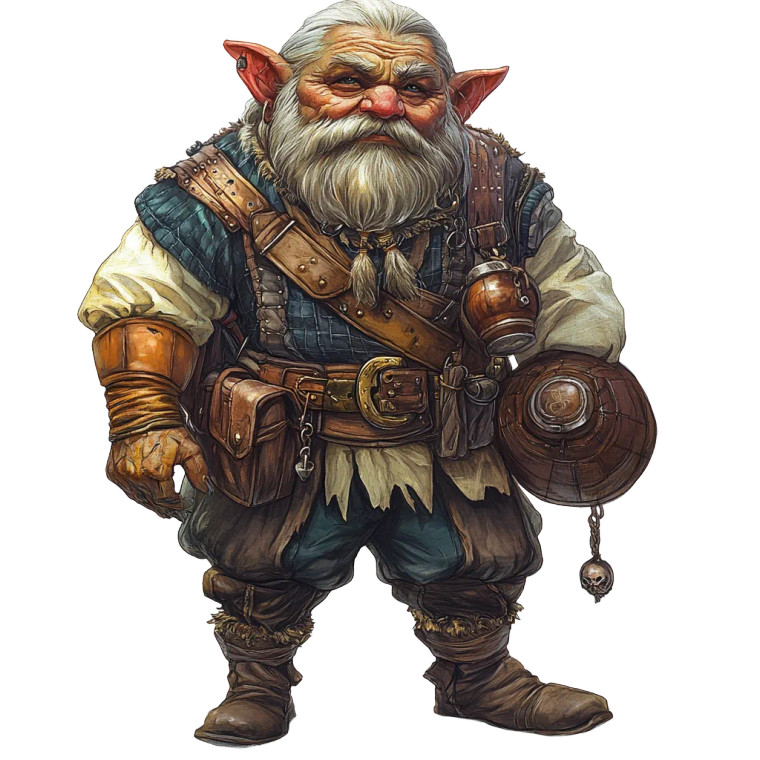 Halfling Ship Captain V2 Vinyl Car Decal Sticker – Waterproof & UV-Resistant 8"