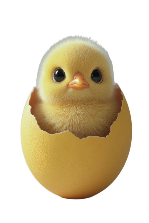 Hatching Chick V2 Vinyl Car Decal Sticker – Waterproof & UV-Resistant 8"