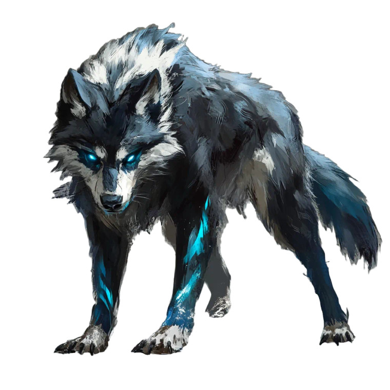 Fantasy Wolf Vinyl Car Decal Sticker – Waterproof & UV-Resistant 8"