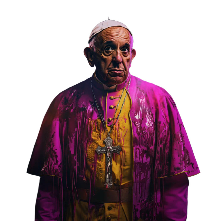 Pope Francis Drip Vinyl Car Decal Sticker – Waterproof & UV-Resistant 8"