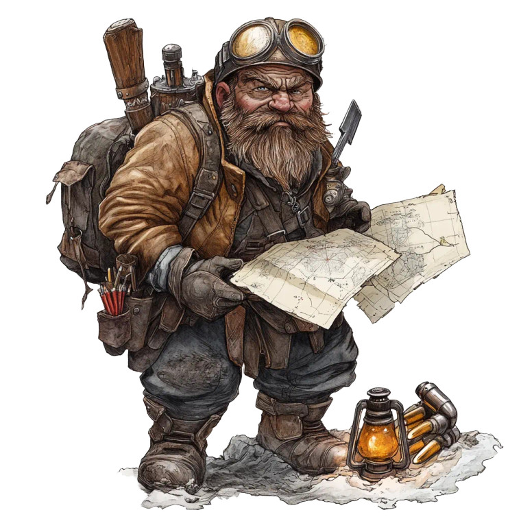 Dwarf Miner Character Vinyl Car Decal Sticker – Waterproof & UV-Resistant 8"