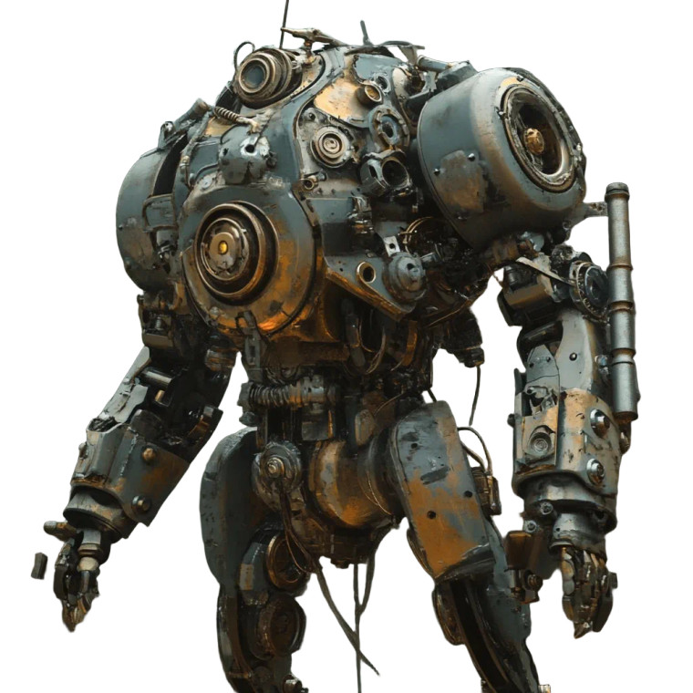 Steampunk Mech Suit Vinyl Car Decal Sticker – Waterproof & UV-Resistant 8"