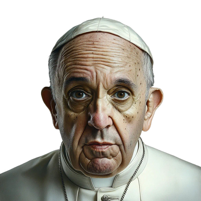 Pope Francis Portrait Vinyl Car Decal Sticker – Waterproof & UV-Resistant 8"