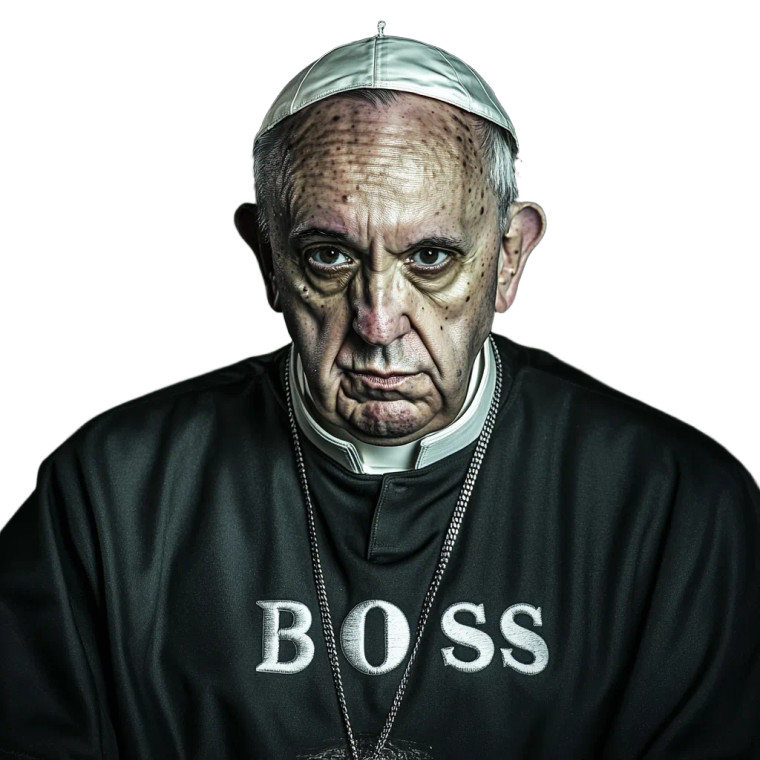 Pope In Boss Vinyl Car Decal Sticker – Waterproof & UV-Resistant 8" Pope In Boss Vinyl Car Decal Sticker – Waterproof & UV-Resistant 8"