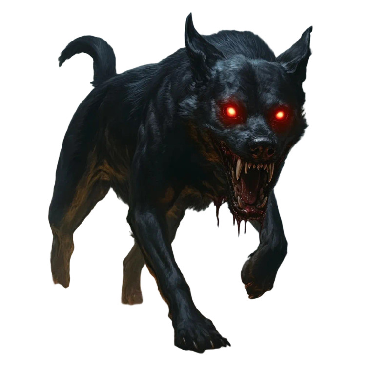 Demonic Hound Vinyl Car Decal Sticker – Waterproof & UV-Resistant 8"