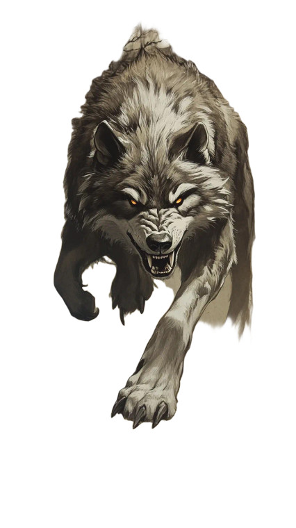 Mega Dire Wolf Vinyl Car Decal Sticker – Waterproof & UV-Resistant 8"