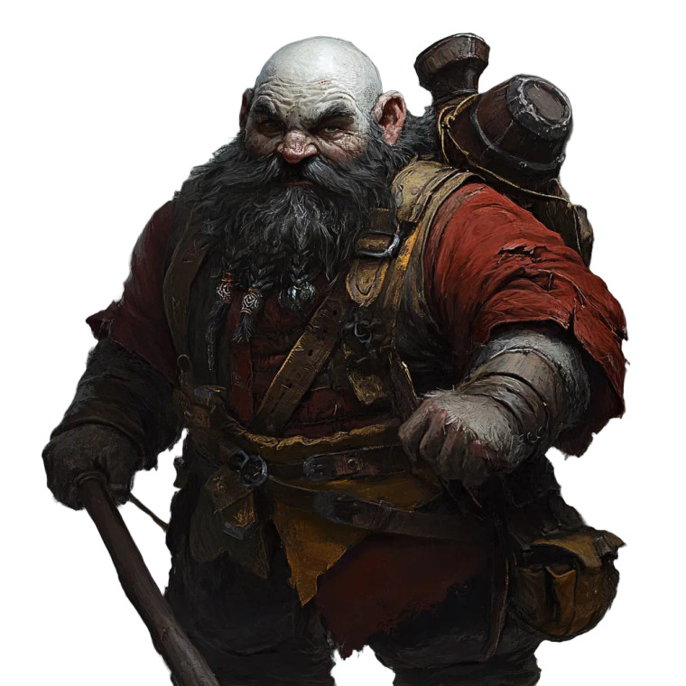 Dwarf Treasure Hunter Vinyl Car Decal Sticker – Waterproof & UV-Resistant 8"