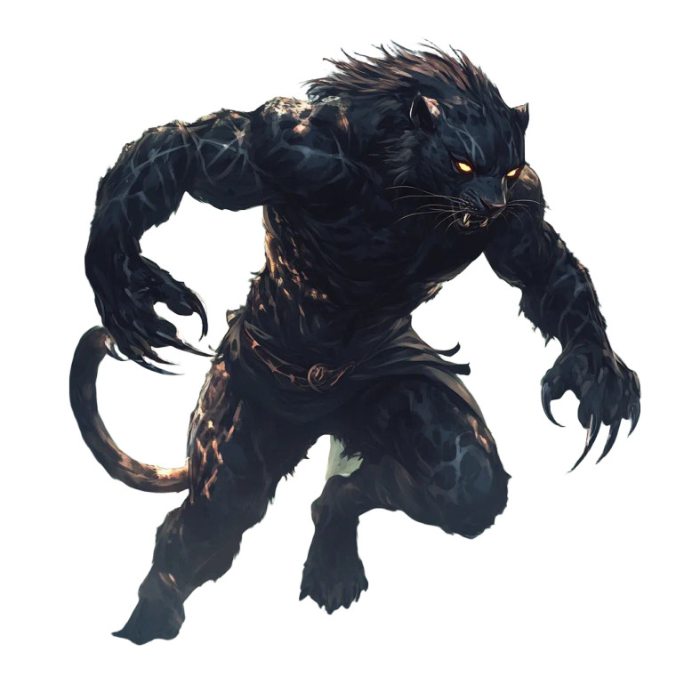 Shadow Druid Panther Vinyl Car Decal Sticker – Waterproof & UV-Resistant 8"